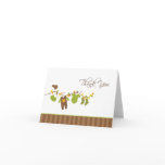 Fall Boys Baby Shower Thank You Greeting Card