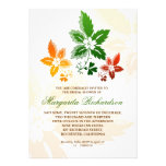 fall bridal shower invitation with colorful leaves invitations