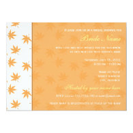 Fall bridal shower party invitation, fall leaves. invitations