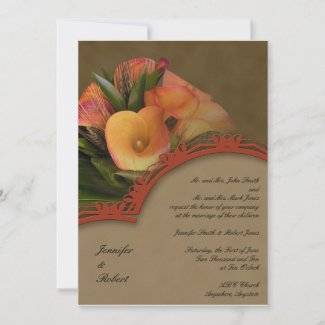 Fall Cala Lily Bouquet invitation