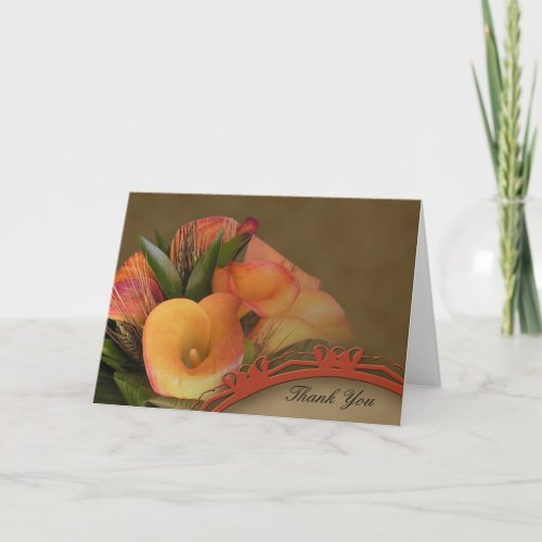 Fall Cala Lily Thank You card