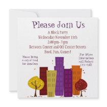Fall Cityscape invitations