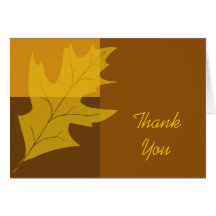 Fall Color Block Thank You Note Card