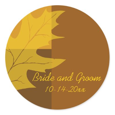 Perfect for a September October or November Fall or Autumn wedding theme