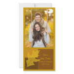 Fall Color Block Wedding Save the Date Photo Card