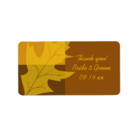 Fall Color Block Wedding Thank You Label