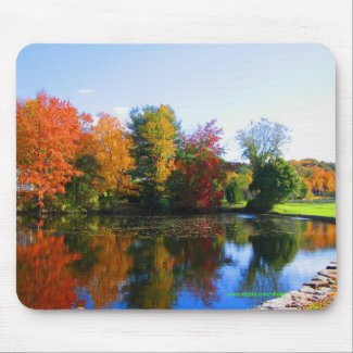 Fall colors in New York mousepad design mousepad