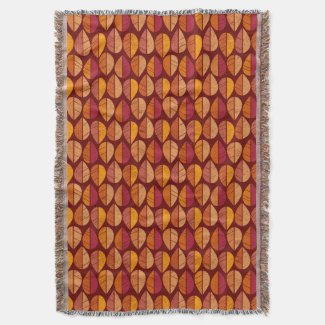 Fall Colors Pattern Throw Blanket