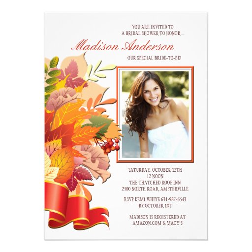 Fall Colors Photo Invitation