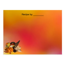 Fall Colors Recipe Blank Card Post Cards