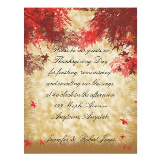 Fall Colors: Thanksgiving Invitation