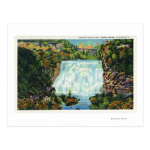 Fall Creek Gorge View, Ithaca Falls Scene Postcards