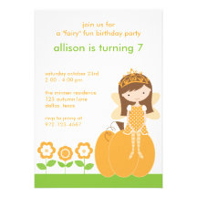 Fall Fairy Princess Invitations