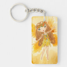 "Fall Fairy" Rectangle Acrylic Key Chains