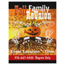 Fall  Family ReUnion Halloween Fall Event Flyer