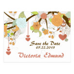 Fall Fantasy Floral Save the Date Postcard
