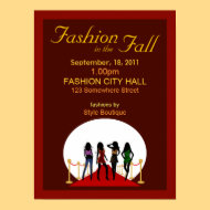 Fall Fashion Show Poster print