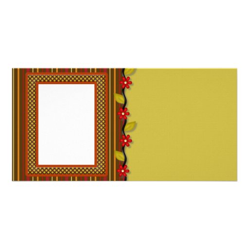 fall floral photo greeting card