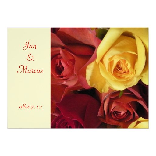 Fall Floral Wedding Invitation