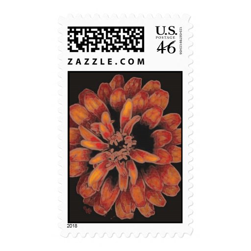 Fall Flower Postage Stamp