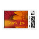 Fall flowers thank you stamp