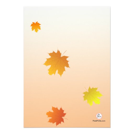 Fall Foliage Oval Invitation