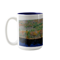 fall foliage over looking a small lake mugs by jaylichtenberger fall foliage over looking a small lake mugs