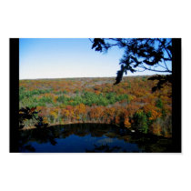 fall foliage over looking a small lake posters by jaylichtenberger fall foliage over looking a small lake posters