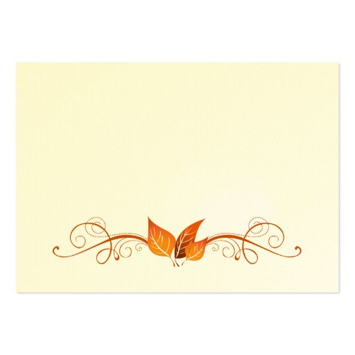Fall Foliage Wedding Place Card 2 Business Card Templates (back side)