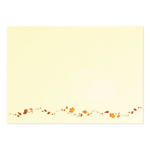Fall Foliage Wedding Place Card 3 Business Cards (back side)