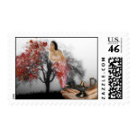 Fall Genie Postage Stamps