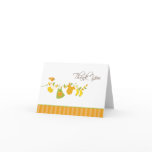 Fall Girls Baby Shower Thank You Greeting Card