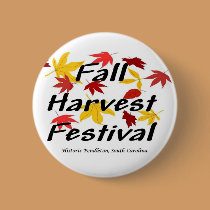 Fall Harvest Festival Button buttons