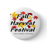 Fall Harvest Festival Button