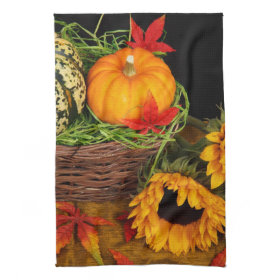 Fall Harvest Sunflowers Kitchen Towels