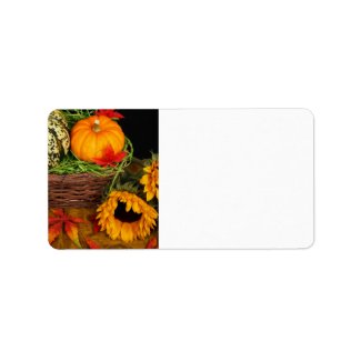 Fall Harvest Sunflowers Personalized Address Label
