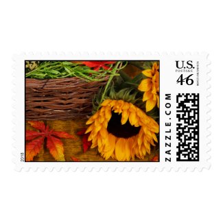 Fall Harvest Sunflowers Stamp