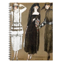 Fall Haute Couture 1920s Illustration Notebook