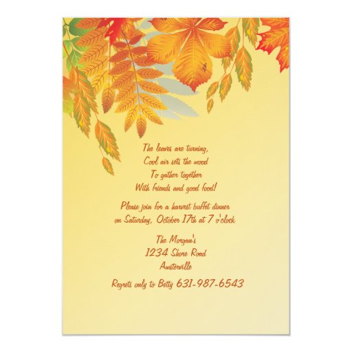 Fall Impression Invitation