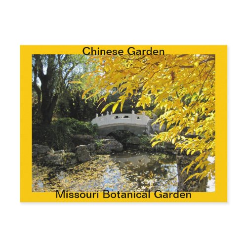 Fall in Chinese Garden postcard