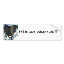 Fall In Love, Adopt a MUTT bumper stickers by DrJLove Fall In Love, Adopt a MUTT bumper stickers