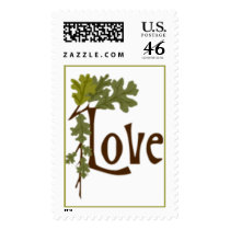 Fall In Love Autumn Wedding Postage Stamp