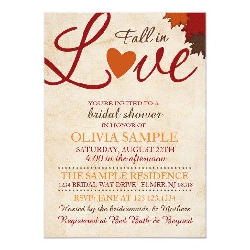Fall In Bridal Shower Invitations fall in bridal shower invitation zazzle Fall In Bridal Shower Invitations fall in bridal shower invitation zazzle