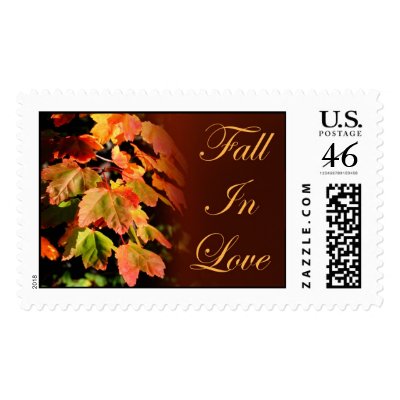 Learn more about these beautiful fall wedding invitation postage stamps and 