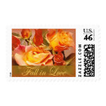 Fall in Love wedding postage stamps