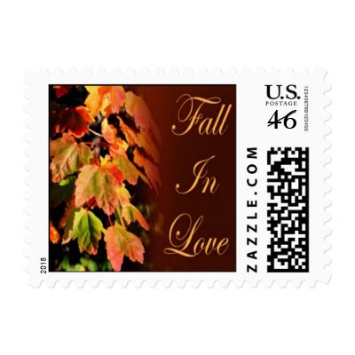 Fall In Love Small Square Postage Stamp
