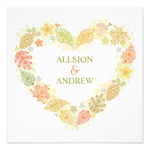 Fall in Love Wedding Invitation