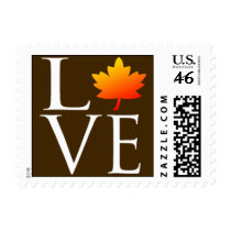 Fall In Love Wedding Invitation Postage Stamp