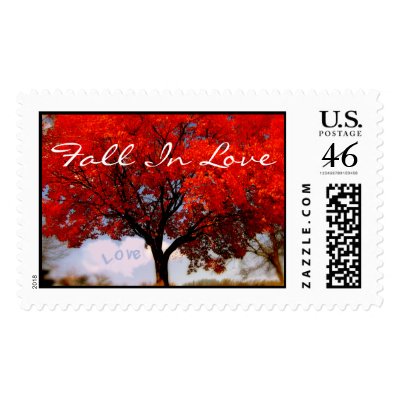 Fall IN Love Wedding Postage