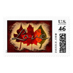 Fall In Love Wedding Postage Stamp stamps